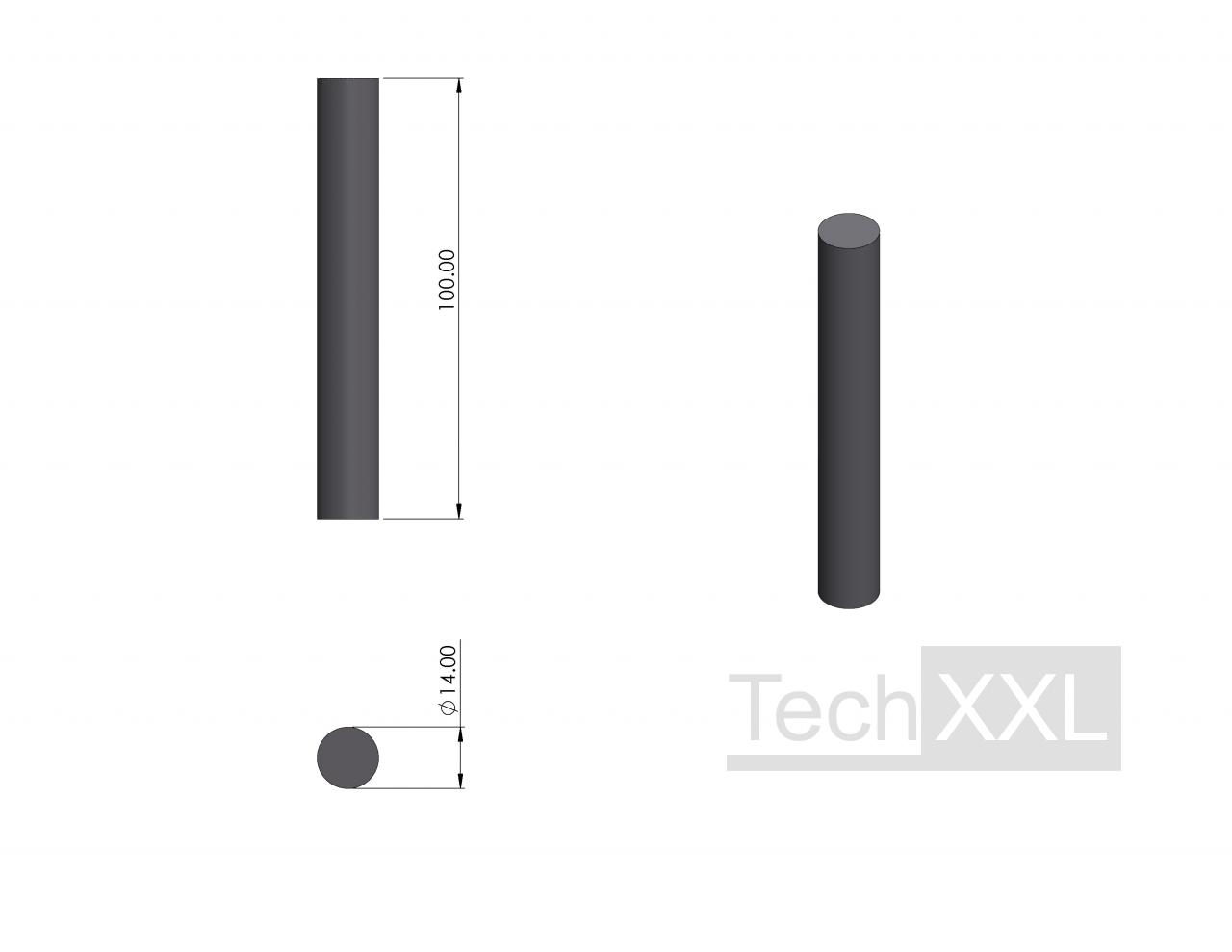 Albero Di Precisione 16 Mm H6 In Acciaio Inox X46CR13 - Temprato E Levigato, Lunghezza 500 Mm