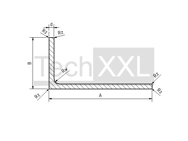 Squadra Profilato 100x100x6 Rw/Rz5/0,5 wie HH300WP78