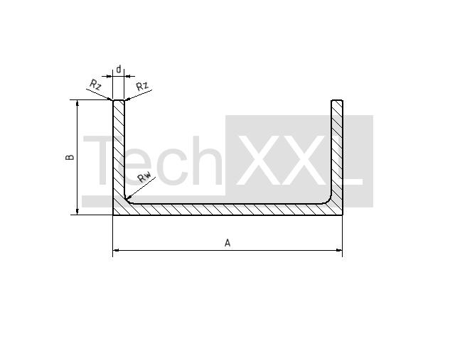 C-Profilatoato 40x40x4 Rw/Rz2/0,5 wie HH300CP18