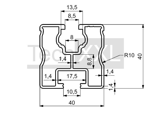 Ferroviario solare 40x40 2N180 N-I wie HSOP63